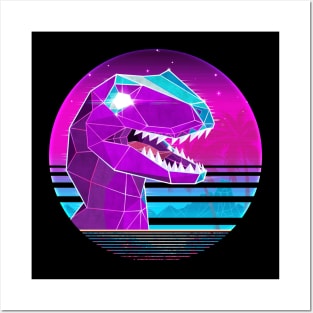 Rad Velociraptor (Vaporwave Aesthetic) Posters and Art